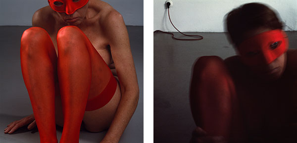 Heidi Harsieber Rouge (2), 2003, Rouge (4), 2003, aus der 12-teiligen Serie "Rouge", C-Print auf Alu-Verbund, analoges Dia 2003, digital ausgearbeitet 2014, je 100 x 100cm
