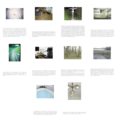 Serie "Tatorte", 46 C-Prints, inkjet, 18x24 cm, Fotografie und Text, 2008